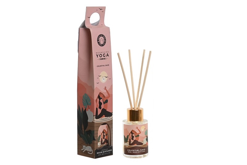 AMBIENTADOR MIKADO CRISTAL 3X3X22CM 30ML YOGA CELE